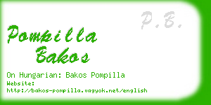 pompilla bakos business card
